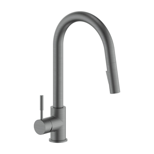 ZLINE Gemini Pull Down Single Handle Kitchen Faucet in Gun Metal (GEM-KF-GM)