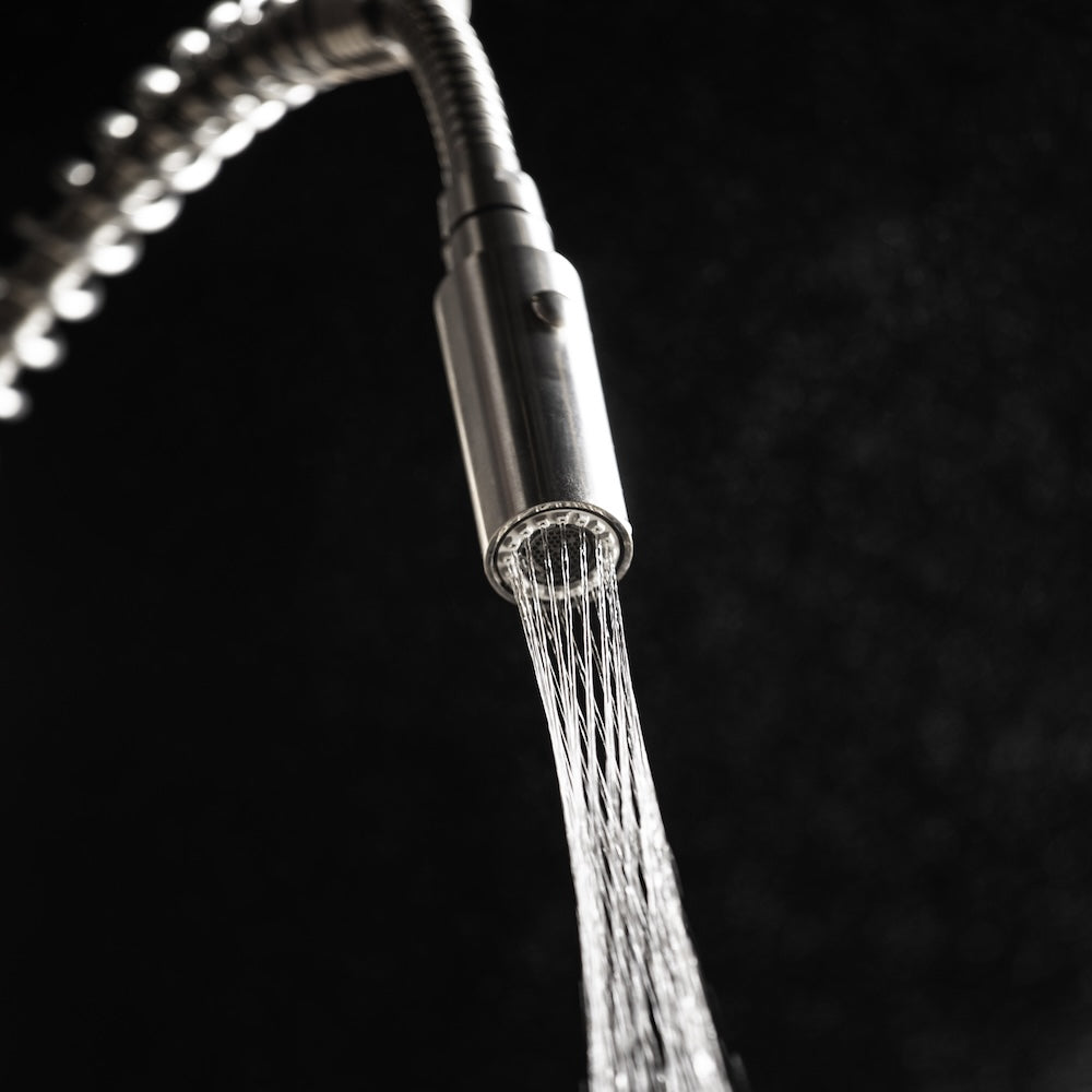 ZLINE Voltaire Pull Down Single Handle Kitchen Faucet in Matte Black (VLT-KF-MB) HPAS system