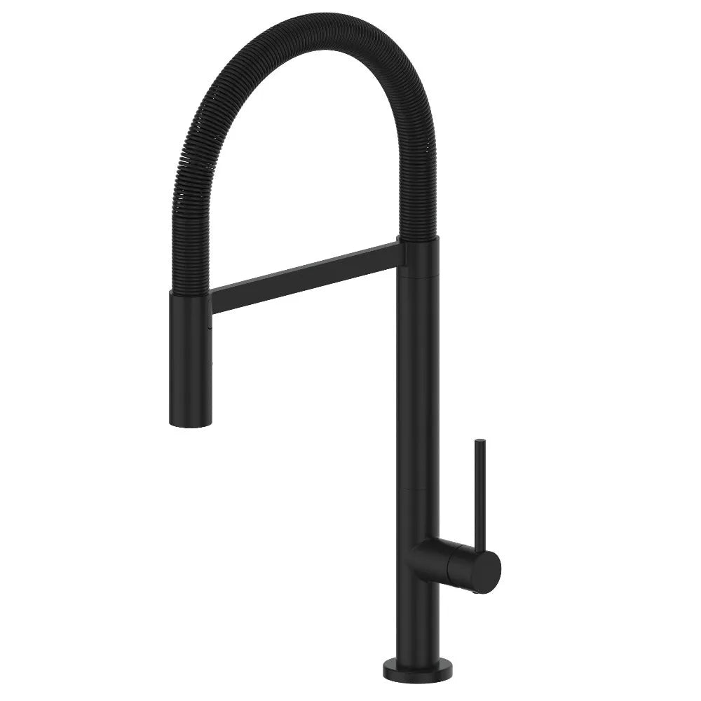 ZLINE Autograph Edition Incline Pull Down Single Handle Kitchen Faucet in Matte Black (INC-KF-MB) main image.