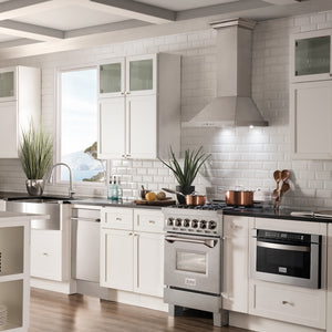 ZLINE 24 in. 2.8 cu. ft. Legacy Dual Fuel Range with Gas Cooktop and Electric Convection Oven in Satin Stainless Steel with 4 Brass Burners (RAS-SN-BR-24)