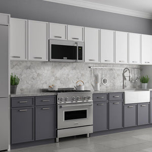 ZLINE 30 in. 1.5 cu. ft. Over-The-Range Convection Microwave Oven in Satin Stainless Steel with Traditional Handle and Sensor Cooking (MWO-OTR-H-30-SS)