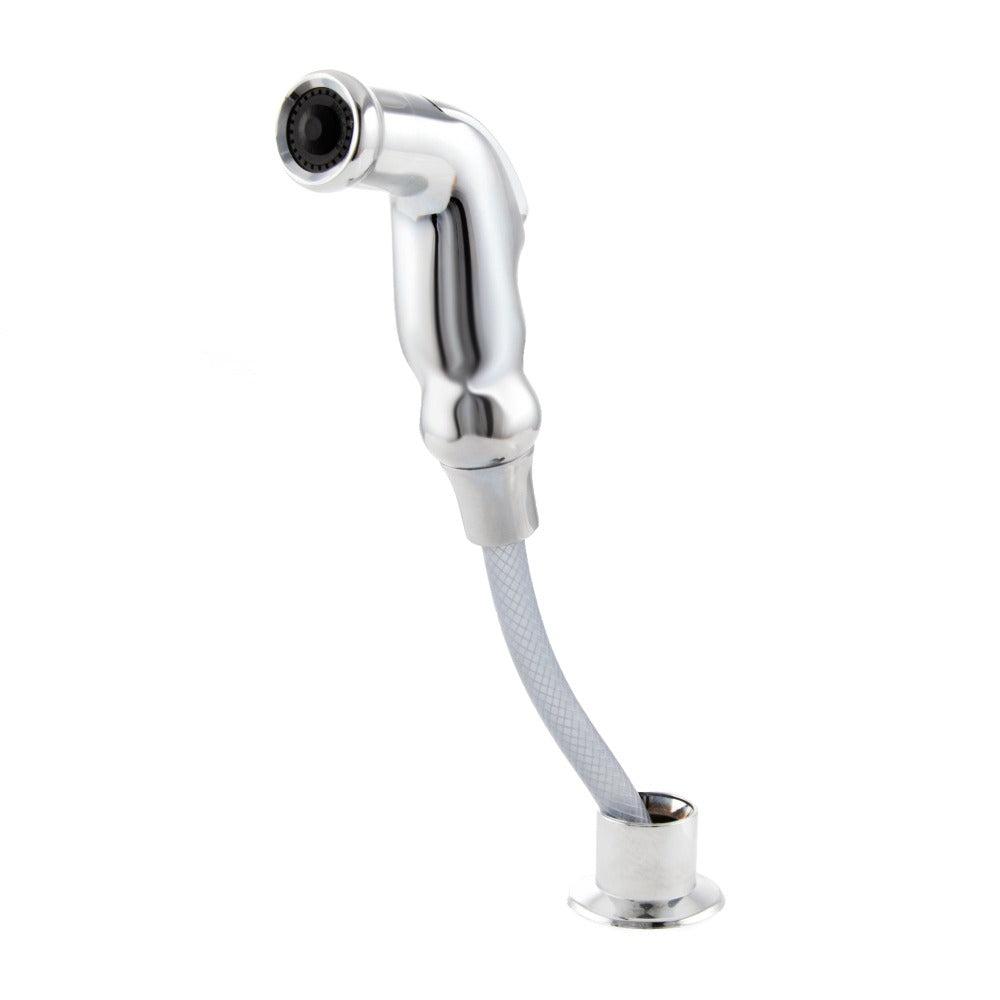 ZLINE Mona Kitchen Faucet in Chrome (MNA-KF-CH) side sprayer and hose.