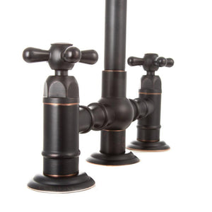 ZLINE Mona Kitchen Faucet in Oil Rubbed Bronze (MNA-KF-ORB) mount and handles.