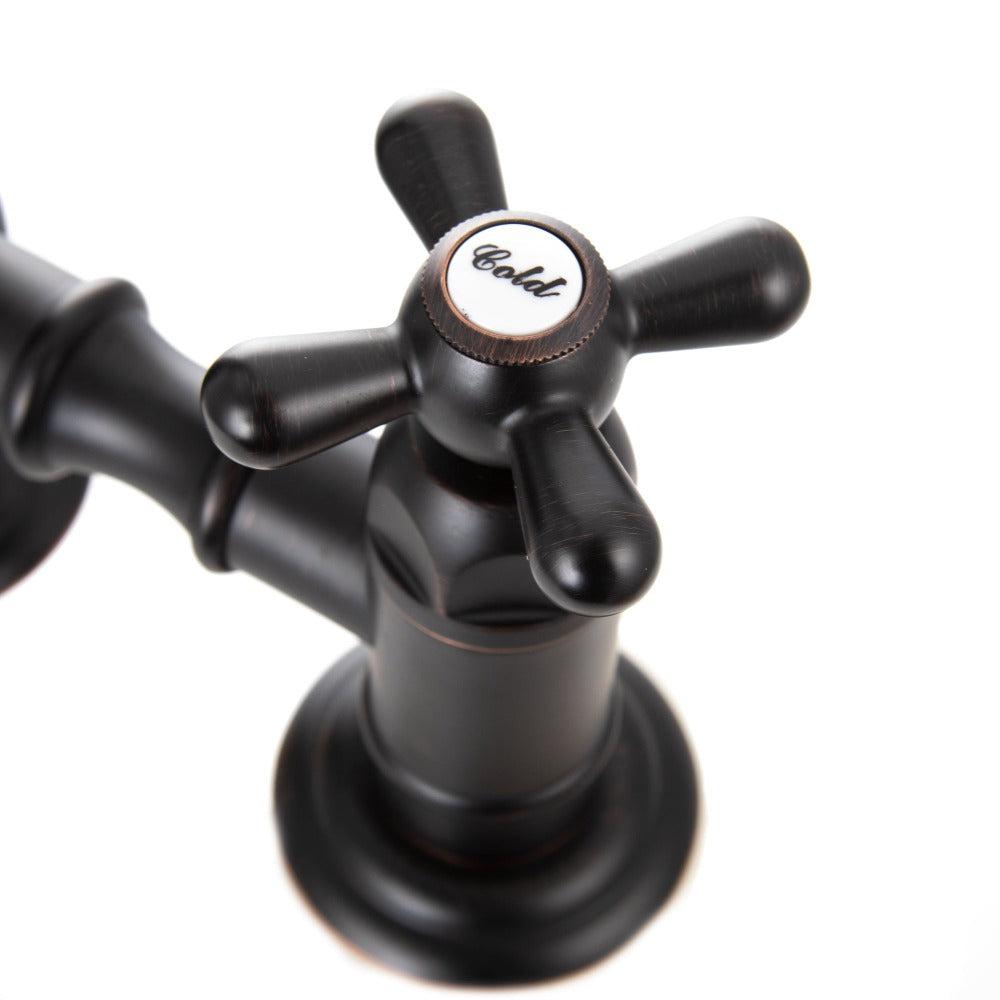 ZLINE Mona Kitchen Faucet in Oil Rubbed Bronze (MNA-KF-ORB) cold water handle.