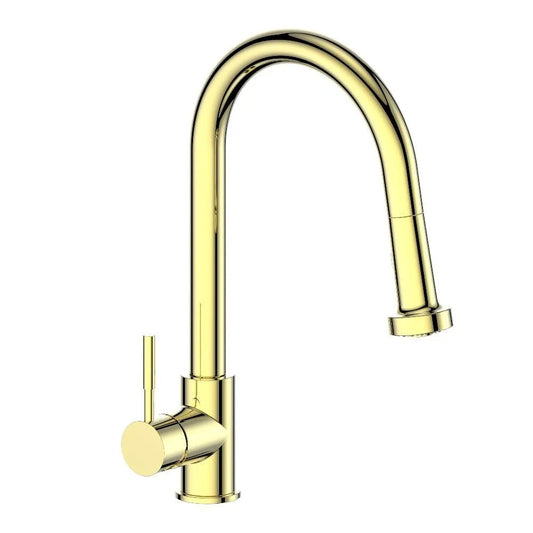 ZLINE Autograph Edition Monet Pull Down Single Handle Kitchen Faucet in Polished Gold (MON-KF-PG) main image.