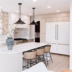 ZLINE Autograph Edition 60 in. 32.2 cu. ft. French Door Built-In Bottom Freezer Refrigerator with Water Dispenser and Ice Maker in White Matte with Polished Gold Accents (RBIVZ-WM-60-G)