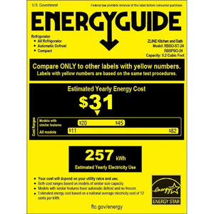 ZLINE Autograph Edition 24 in. Touchstone 151 Can Beverage Fridge With Panel Ready Glass Door And Polished Gold Handle (RBSPOZ-24-G)-Beverage Fridge-RBSPOZ-24-G ZLINE Kitchen and Bath