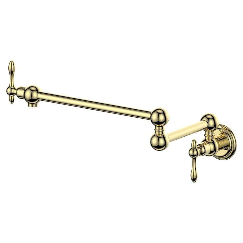 ZLINE Rembrandt Double Handle Pot Filler in Polished Gold (REM-FPF-PG)