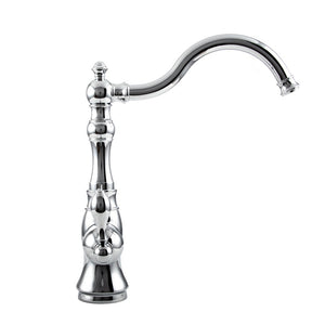 ZLINE Rembrandt Single Handle Kitchen Faucet and Side Sprayer in Chrome (REM-KF-CH) side.