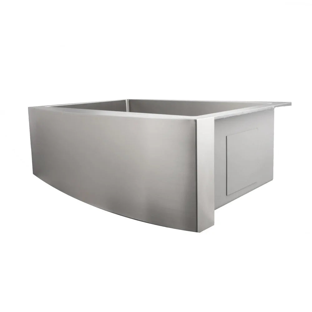 ZLINE 30 in. Zermatt Farmhouse Apron Mount Single Bowl Stainless Steel Kitchen Sink with Bottom Grid (SAS-30) main image.