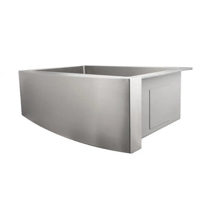 ZLINE 30 in. Zermatt Farmhouse Apron Mount Single Bowl Stainless Steel Kitchen Sink with Bottom Grid (SAS-30) main image.