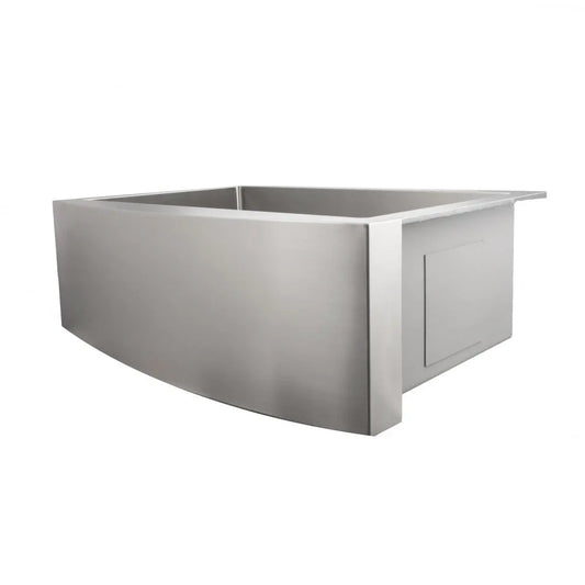 ZLINE 30 in. Zermatt Farmhouse Apron Mount Single Bowl Stainless Steel Kitchen Sink with Bottom Grid (SAS-30) main image.
