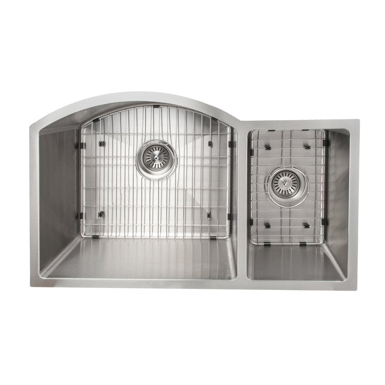 ZLINE Cortina 33 in. Undermount Double Bowl Stainless Steel Kitchen Sink with Bottom Grid (SC70D-33) overhead.