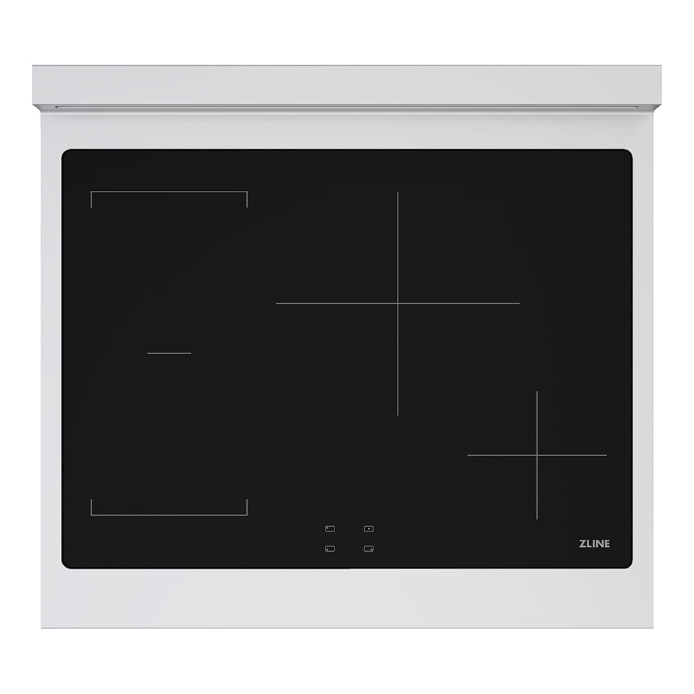 ZLINE 30 in. Paramount Induction Rangetop with 4 Element Cooktop in Stainless Steel (SINRT30) top-down, above cooking surface.