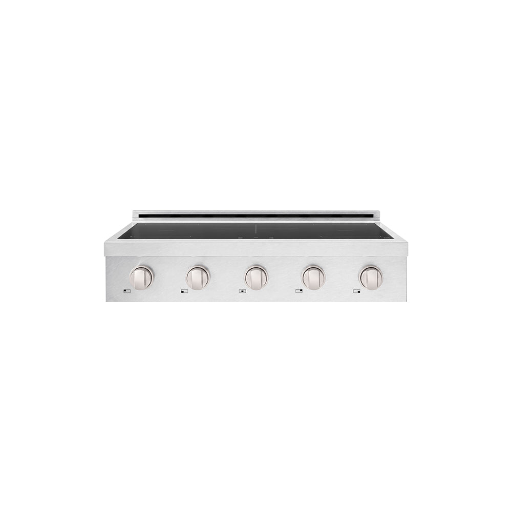 ZLINE 36 in. Paramount Induction Rangetop with 5 Element Cooktop in Satin Stainless Steel (SINRTS-36) main image.