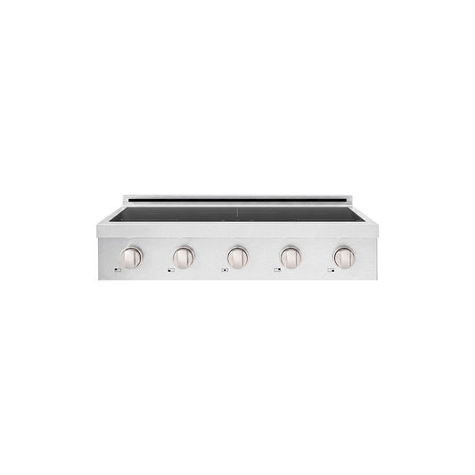ZLINE 36 in. Paramount Induction Rangetop with 5 Element Cooktop in Satin Stainless Steel (SINRTS-36) main image.
