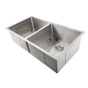 ZLINE 36 in. Anton Undermount Double Bowl Stainless Steel Kitchen Sink with Bottom Grid (SR50D-36) main image.