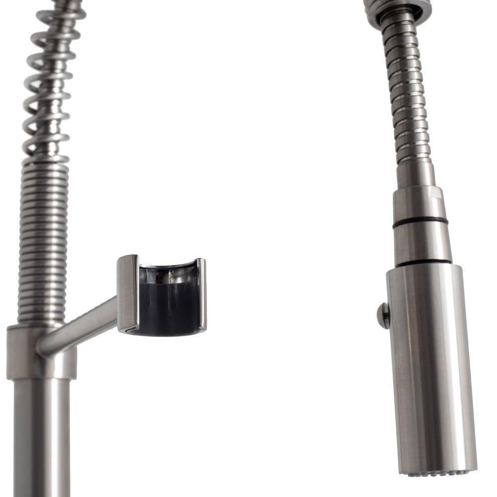 Sierra Pull Down Spring Kitchen Faucet in Brushed Nickel (SRA-KF
