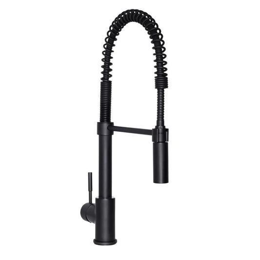 ZLINE Autograph Edition Sierra Pull Down Spring Single Handle Kitchen Faucet in Matte Black (SRA-KF-MB) main image.