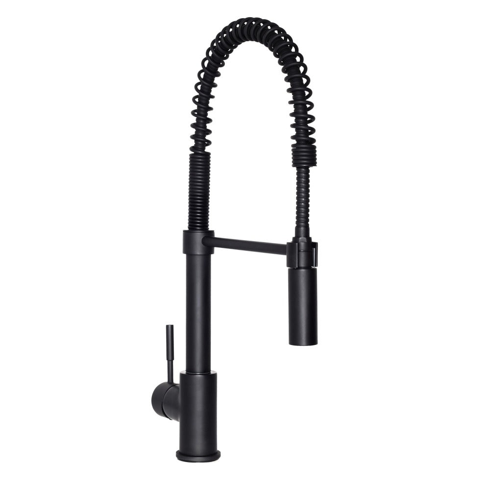 Sierra Pull Down Spring Kitchen Faucet in Matte Black (SRA-KF-MB ...