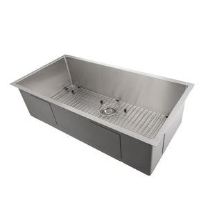 ZLINE 33 in. Meribel Undermount Single Bowl Stainless Steel Kitchen Sink with Bottom Grid (SRS-33) main image.