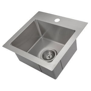 ZLINE Donner 15 in. Topmount Single Bowl Stainless Steel Bar Kitchen Sink (STS-15)