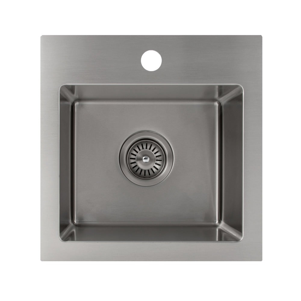 ZLINE Donner 15 in. Topmount Single Bowl Stainless Steel Bar Kitchen Sink (STS-15) overhead.