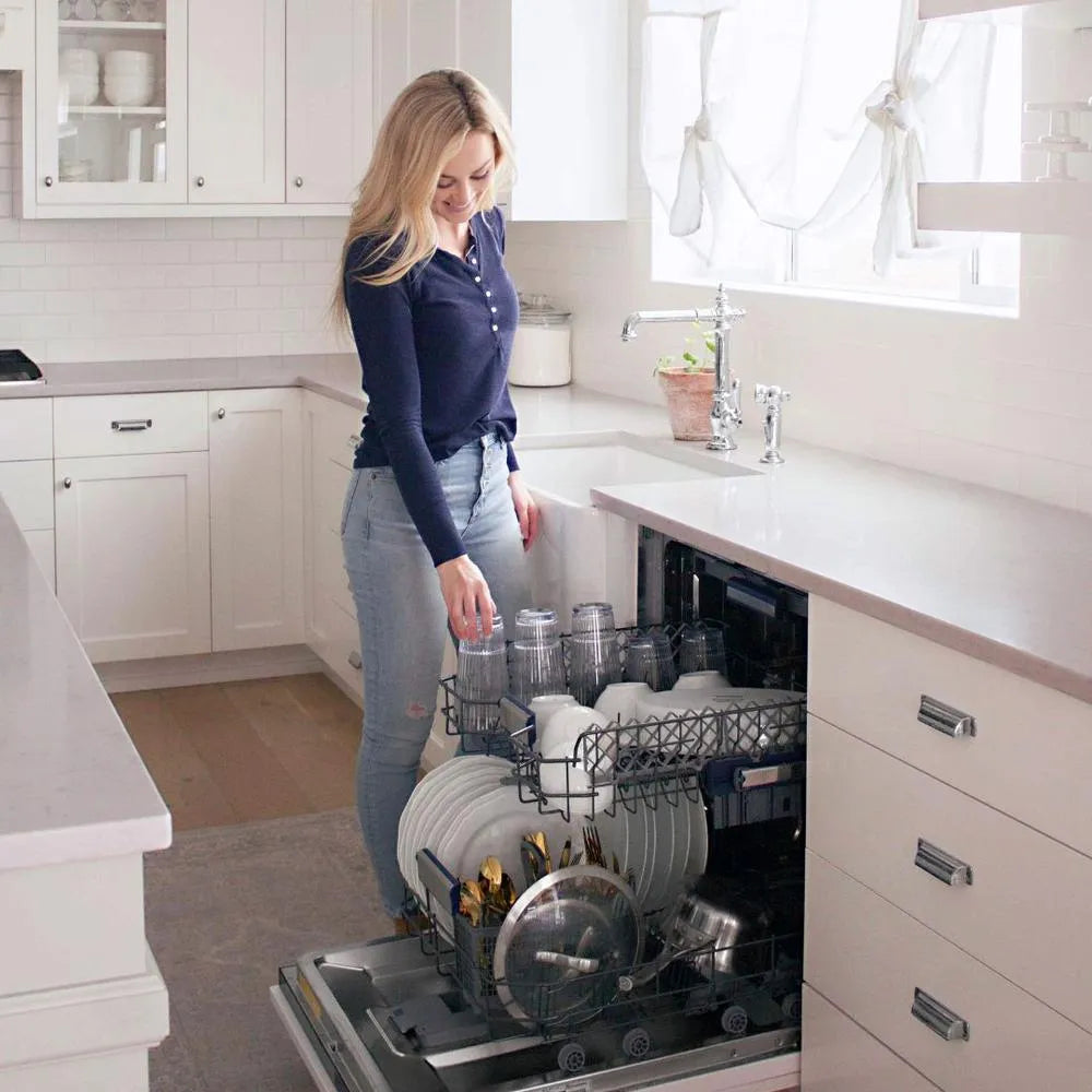 ZLINE 24 in. Tallac Series 3rd Rack Dishwasher in Custom Panel Ready with Stainless Steel Tub, 51dBa (DWV-24)-Dishwashers-DWV-24 ZLINE Kitchen and Bath