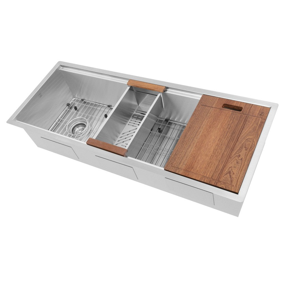 ZLINE 43 in. Garmisch Undermount Single Bowl Kitchen Sink with Bottom Grid and Accessories (SLS-43) Stainless Steel ZLINE Kitchen and Bath