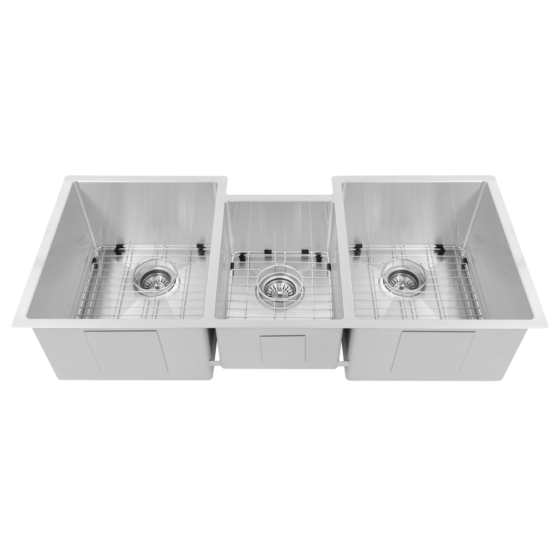 ZLINE Breckenridge 45 in. Undermount Triple Bowl Scratch Resistant Stainless Steel Kitchen Sink with Bottom Grid and Accessories (SLT-45S)