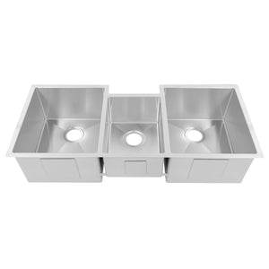 ZLINE Breckenridge 45 in. Undermount Triple Bowl Scratch Resistant Stainless Steel Kitchen Sink with Bottom Grid and Accessories (SLT-45S)