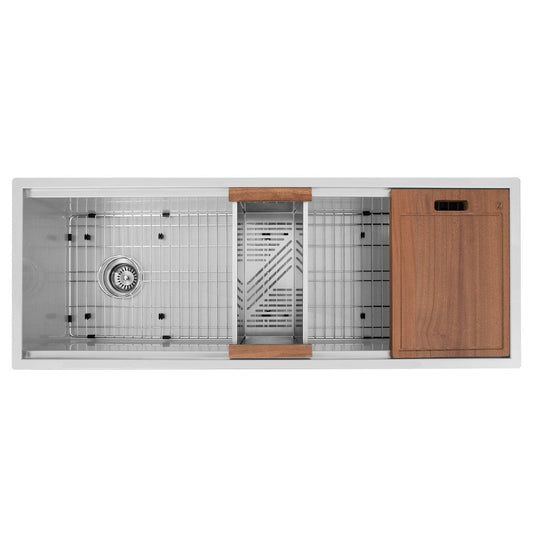 ZLINE Garmisch 45 in. Undermount Single Bowl Scratch Resistant Stainless Steel Kitchen Sink with Bottom Grid and Accessories (SLS-45S) top.