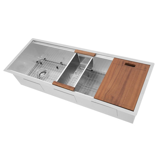 ZLINE Garmisch 45 in. Undermount Single Bowl Scratch Resistant Stainless Steel Kitchen Sink with Bottom Grid and Accessories (SLS-45S)