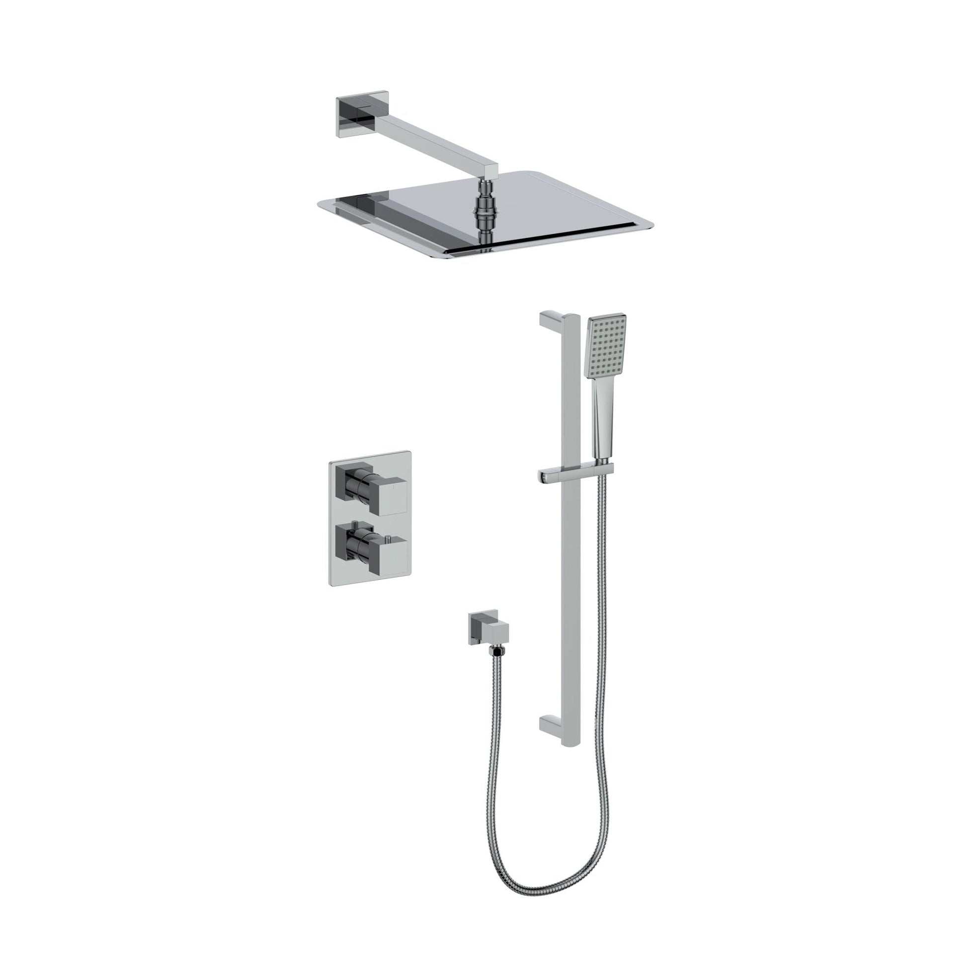 ZLINE Crystal Bay Thermostatic Shower System (CBY-SHS-T2)-Chrome-ZLINE Kitchen and Bath