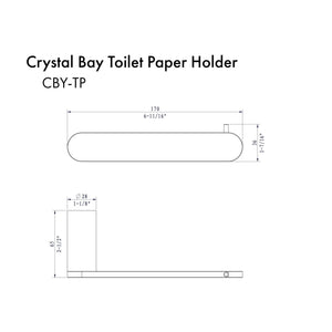 ZLINE Crystal Bay Toilet Paper Holder in Champagne Bronze (CBY-TP-CB)