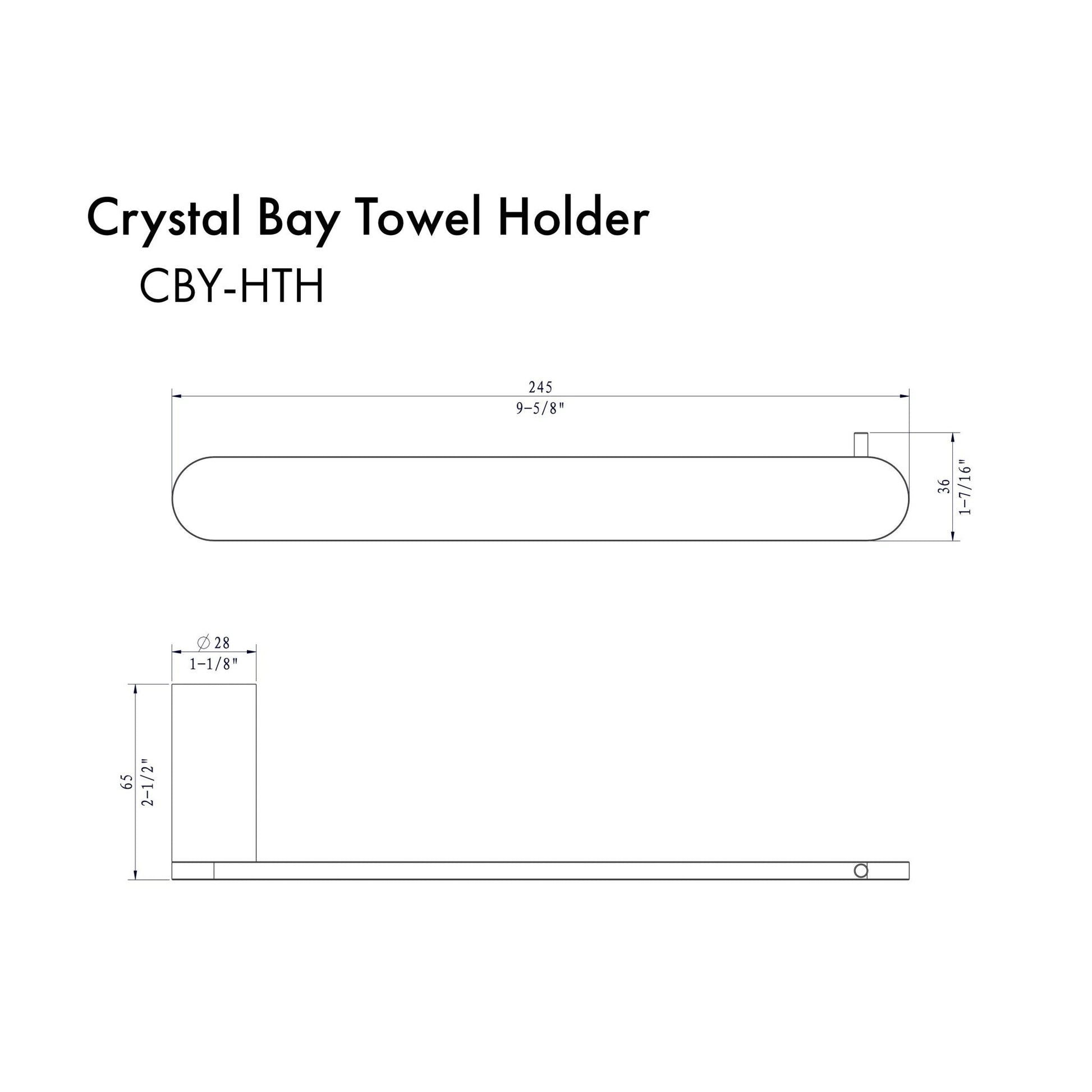 ZLINE Crystal Bay Towel Holder in Champagne Bronze (CBY-HTH-CB)