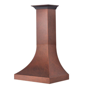 ZLINE Designer Series Hand-Hammered Copper Finish Wall Range Hood (8632H) side.