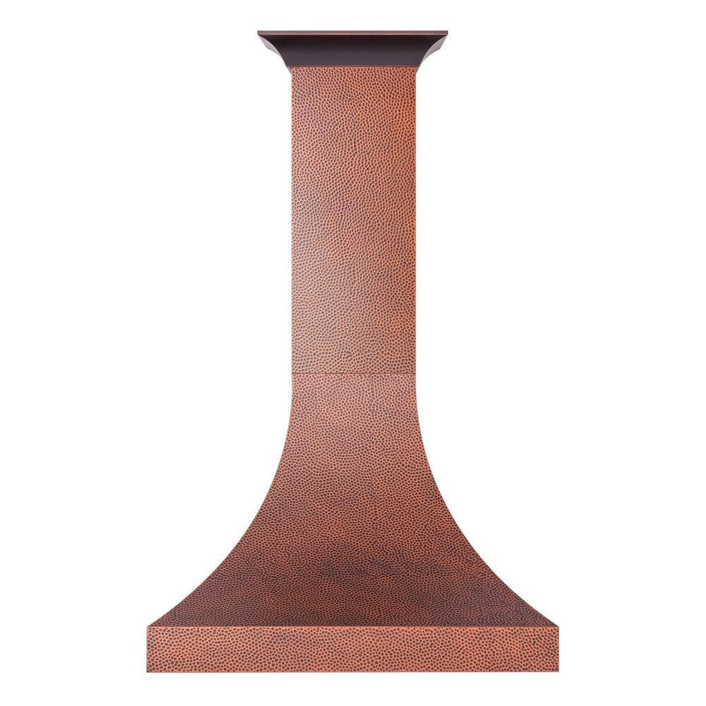 ZLINE Designer Series Hand-Hammered Copper Finish Wall Range Hood (8632H) front.