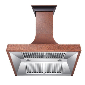 ZLINE Designer Series Hand-Hammered Copper Finish Wall Range Hood (8632H) under.