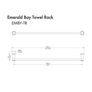 ZLINE Emerald Bay Towel Rail in Polished Gold (EMBY-TR-PG)