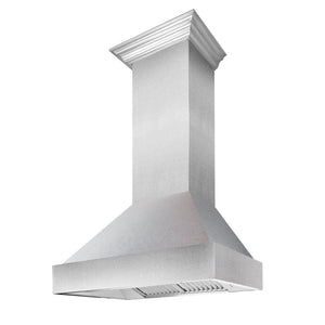 ZLINE Fingerprint Resistant Satin Stainless Steel Range Hood (8654SN) side.
