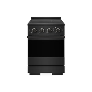 ZLINE 24 in. 3.2 cu. ft. Marino Induction Range with 3 Element Cooktop and Electric Convection Oven in Black Stainless Steel (MINRB-24)