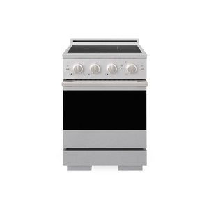 ZLINE 24 in. 3.2 cu. ft. Marino Induction Range with 3 Element Cooktop and Electric Convection Oven in Satin Stainless Steel (MINRS-24)