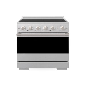 ZLINE 36 in. 5.2 cu. ft. Marino Induction Range with 5 Element Cooktop and Electric Convection Oven in Satin Stainless Steel (MINRS-36)