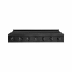 ZLINE 48 in. Paramount Induction Rangetop with 7 Element Cooktop in Black Stainless Steel (SINRTB-48) main image.