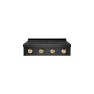ZLINE Autograph Edition 30 in. Paramount Induction Rangetop with 4 Element Cooktop in Black Stainless Steel and Champagne Bronze Accents (SINRTBZ-30-CB)