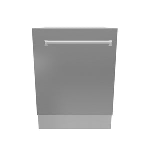 ZLINE 24 in. Top Control Dishwasher with Stainless Steel Panel and Modern Style Handle, 52dBa (DW-304-24)