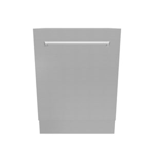ZLINE 24 in. Tallac Series 3rd Rack Dishwasher in Stainless Steel with Traditional Handle, 51dBa (DWV-304-24)