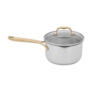 ZLINE 10-Piece Non-Toxic Stainless Steel and Non-Stick Ceramic Cookware Set (CWSETL-NS-10) detail, 7-inch sauce pan with lid.