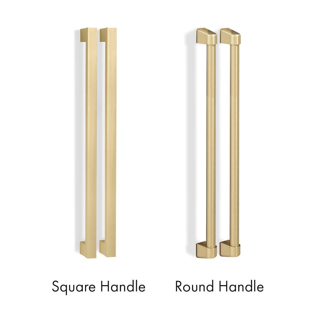 ZLINE Autograph Edition Square Handles Compared with Round Handles